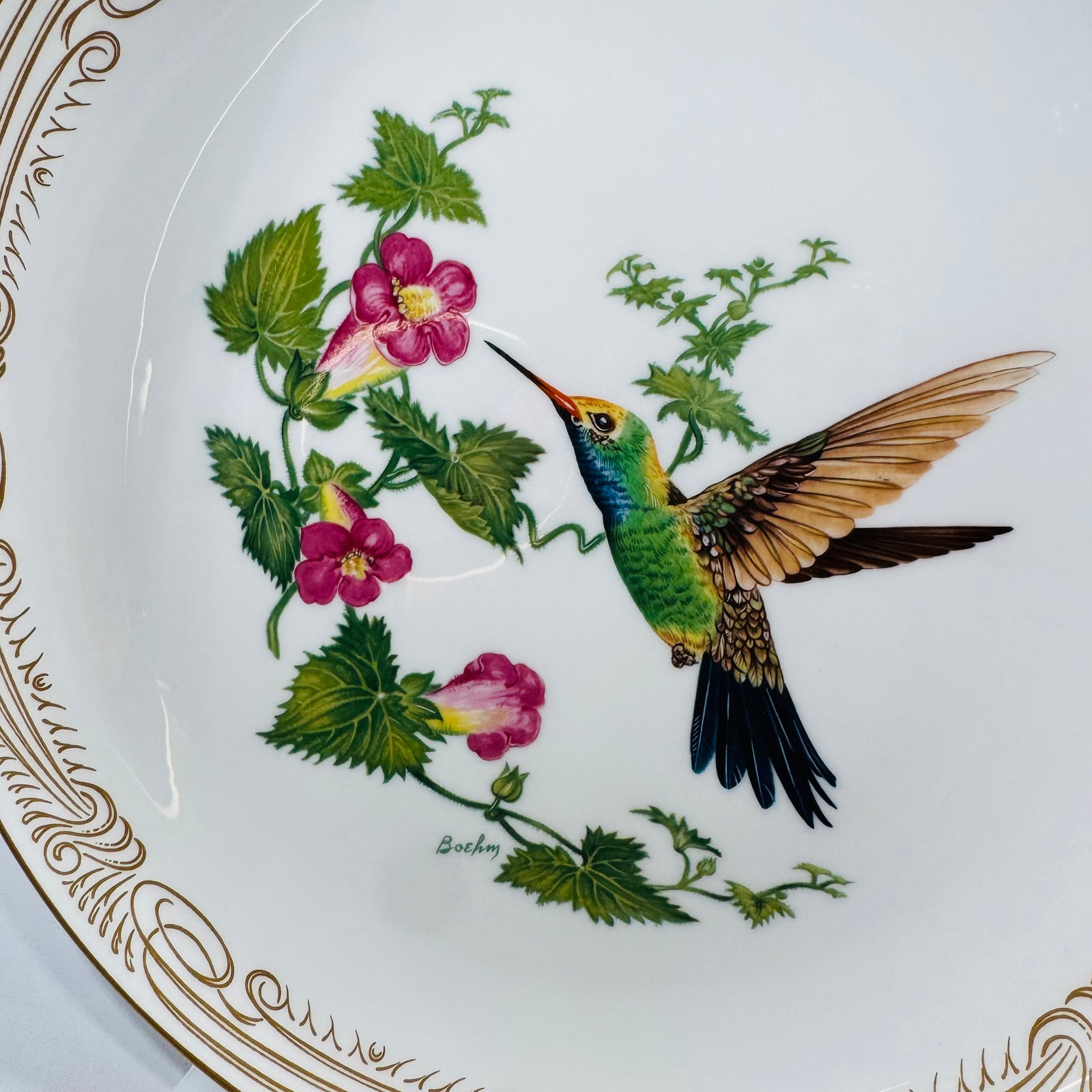 Boehm Broad-billed Hummingbird Collector Plate Fine English Bone China