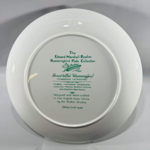 Boehm Broad-billed Hummingbird Collector Plate Fine English Bone China