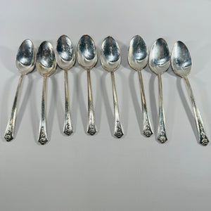 Vintage Holmes & Edwards Inlaid Silverplate Teaspoons Set of 8