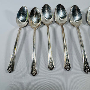 Vintage Holmes & Edwards Inlaid Silverplate Teaspoons Set of 8