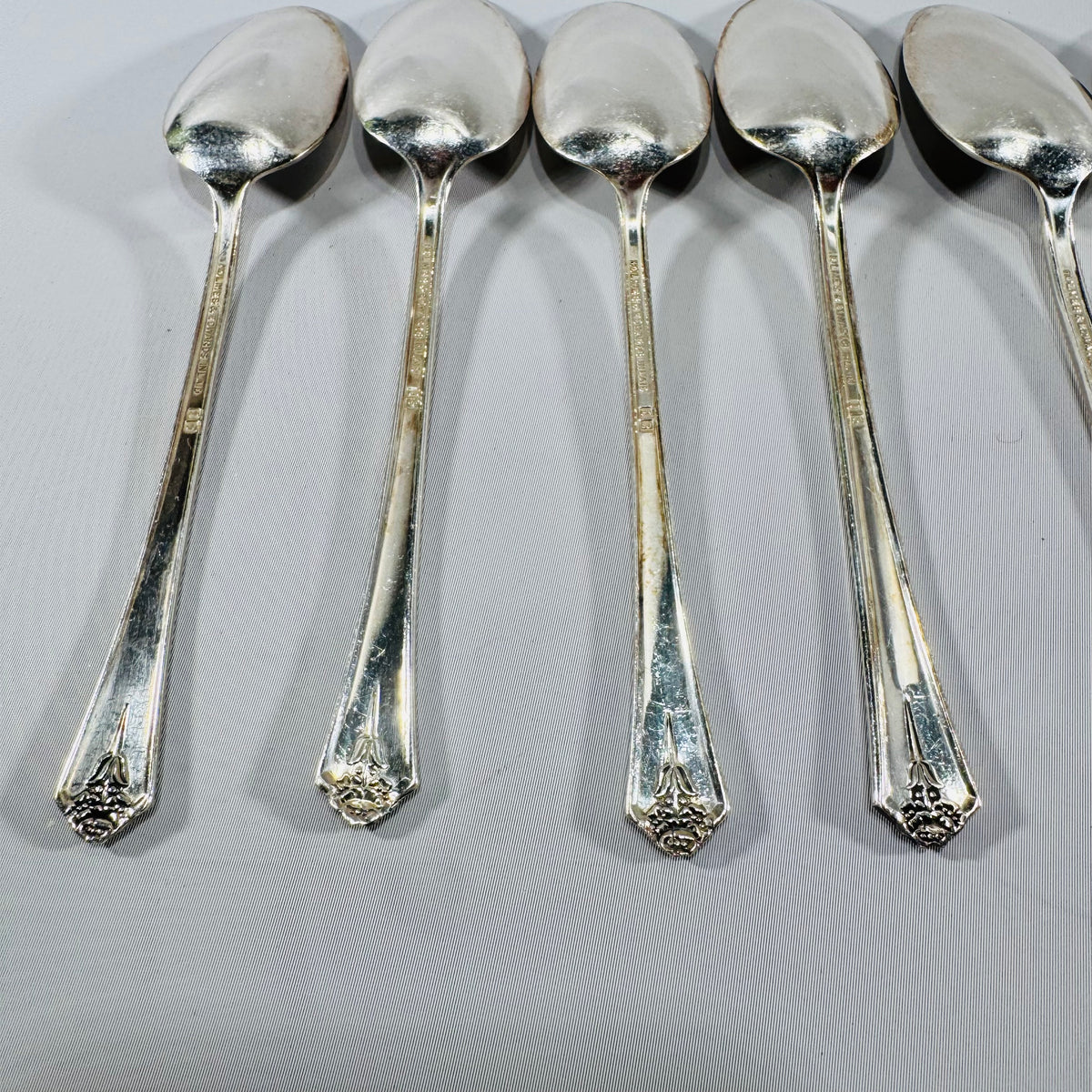 Vintage Holmes & Edwards Inlaid Silverplate Teaspoons Set of 8