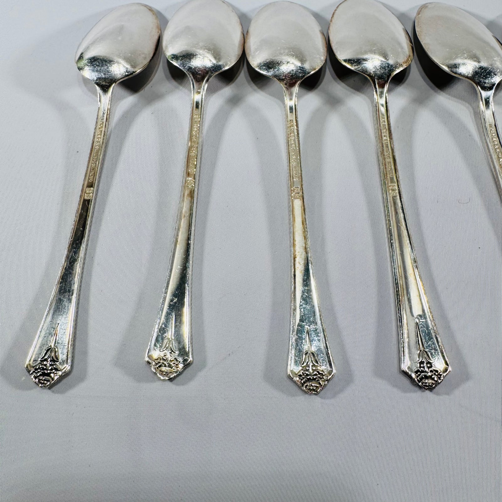 Vintage Holmes & Edwards Inlaid Silverplate Teaspoons Set of 8