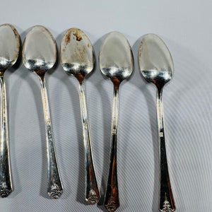 Vintage Holmes & Edwards Inlaid Silverplate Teaspoons Set of 8