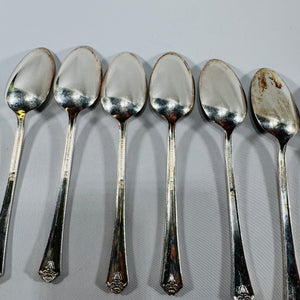 Vintage Holmes & Edwards Inlaid Silverplate Teaspoons Set of 8