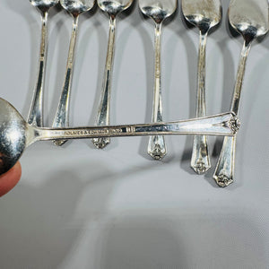 Vintage Holmes & Edwards Inlaid Silverplate Teaspoons Set of 8