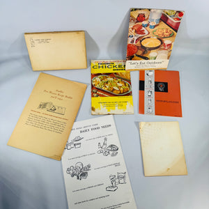Vintage Culinary Ephemera — 7-Piece Mid-Century Recipe Pamphlet Bundle (c.1950s–1970s) — Campbell’s, Wesson “101 Ways to Cook Chicken,” Hamilton Beach | Illustrated, Culinary History