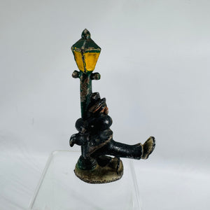 Vintage Cast Iron Drunk Man Lamp Post Bottle Opener New Orleans Barware Figure