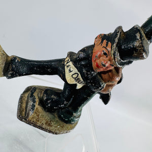 Vintage Cast Iron Drunk Man Lamp Post Bottle Opener New Orleans Barware Figure