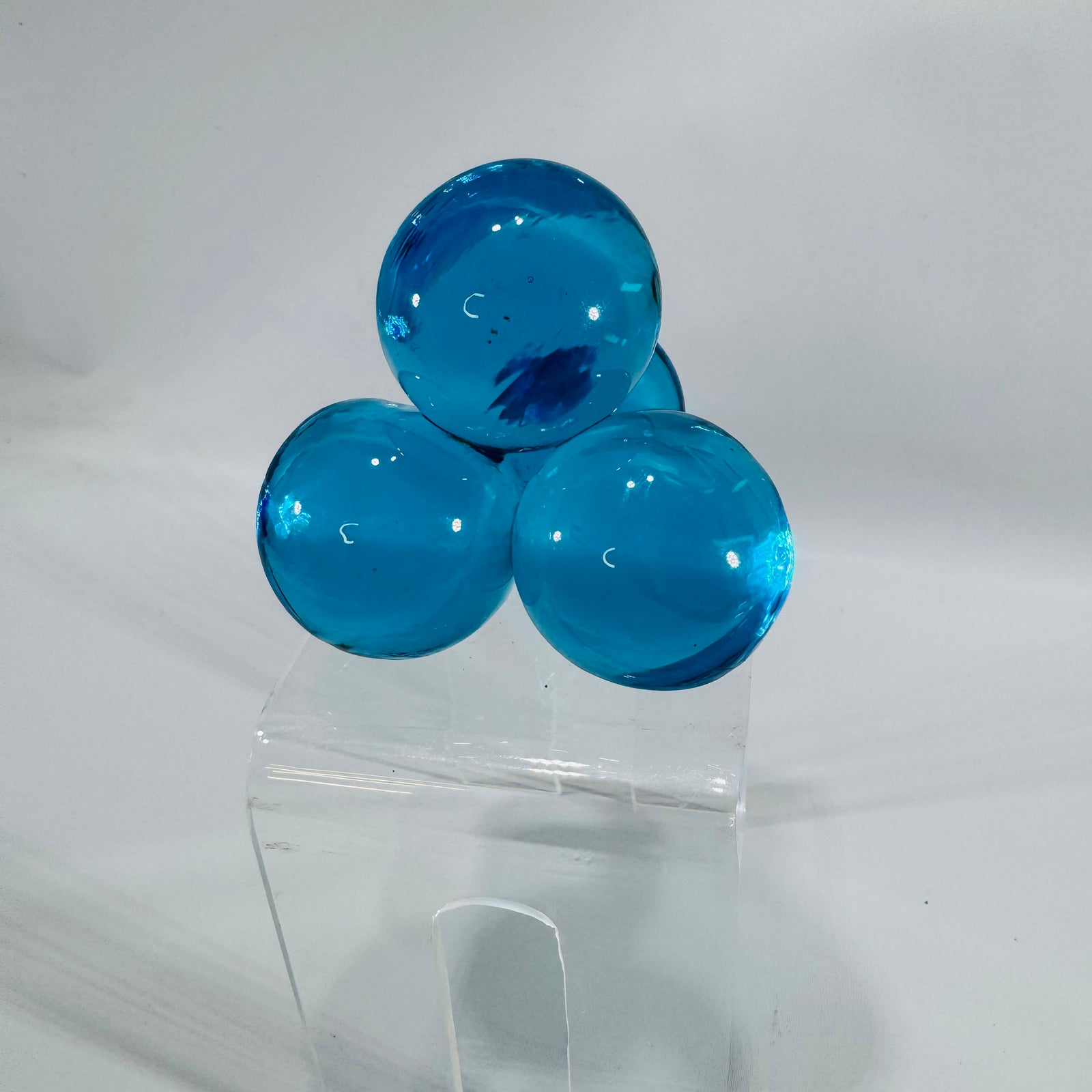 Vintage Blue Glass Grape Cluster Piece Mid Century Style Decor