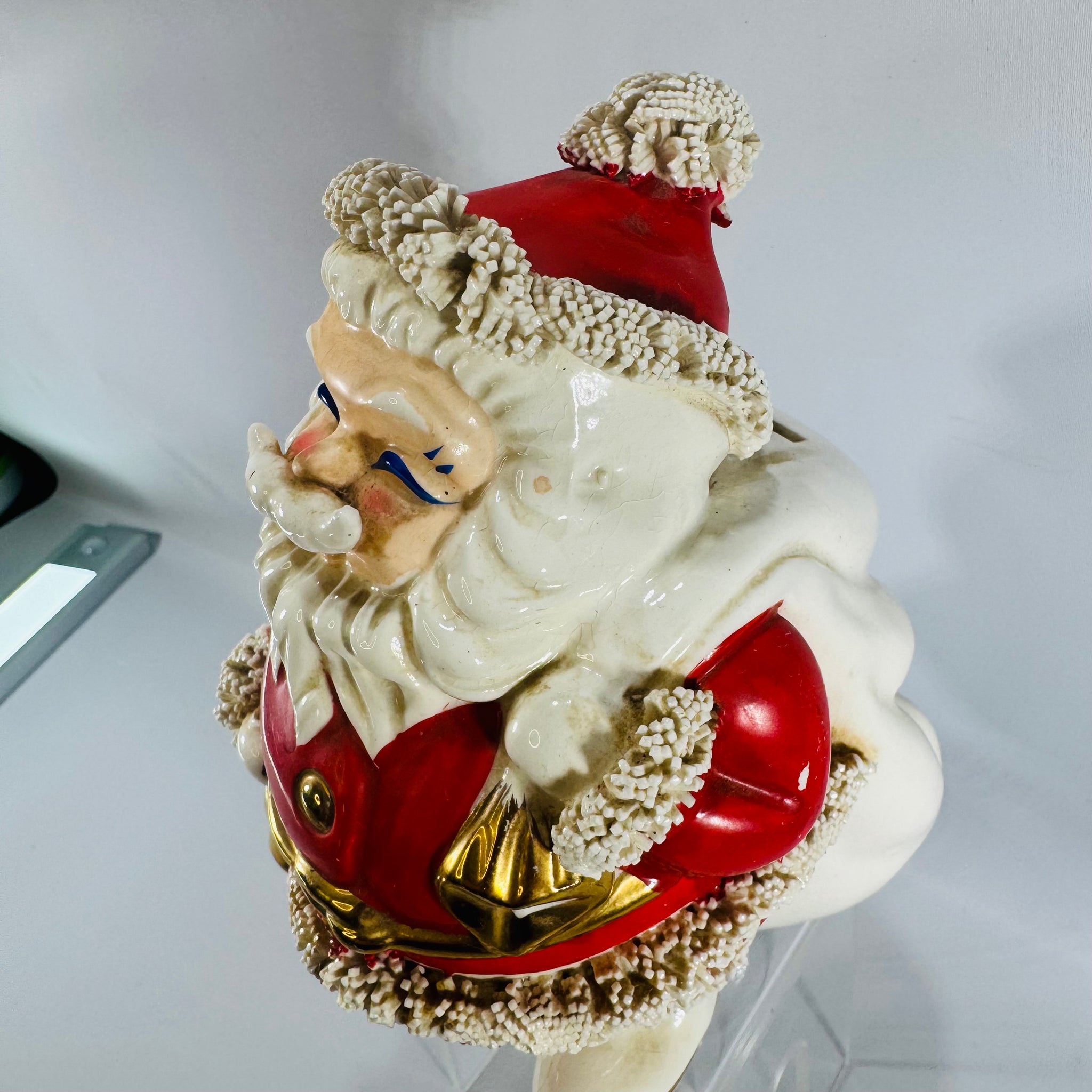 Japanese Santa Vintage Japanese Spaghetti Santa Bank Ceramic Christmas - Reading Vintage