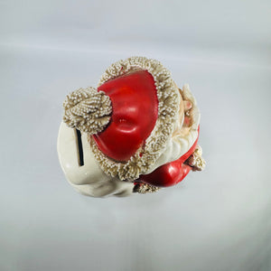 Vintage Japanese Spaghetti Santa Bank 1950s 1960s Ceramic Christmas Figurine