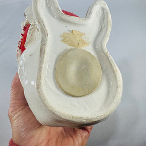 Vintage Japanese Spaghetti Santa Bank 1950s 1960s Ceramic Christmas Figurine