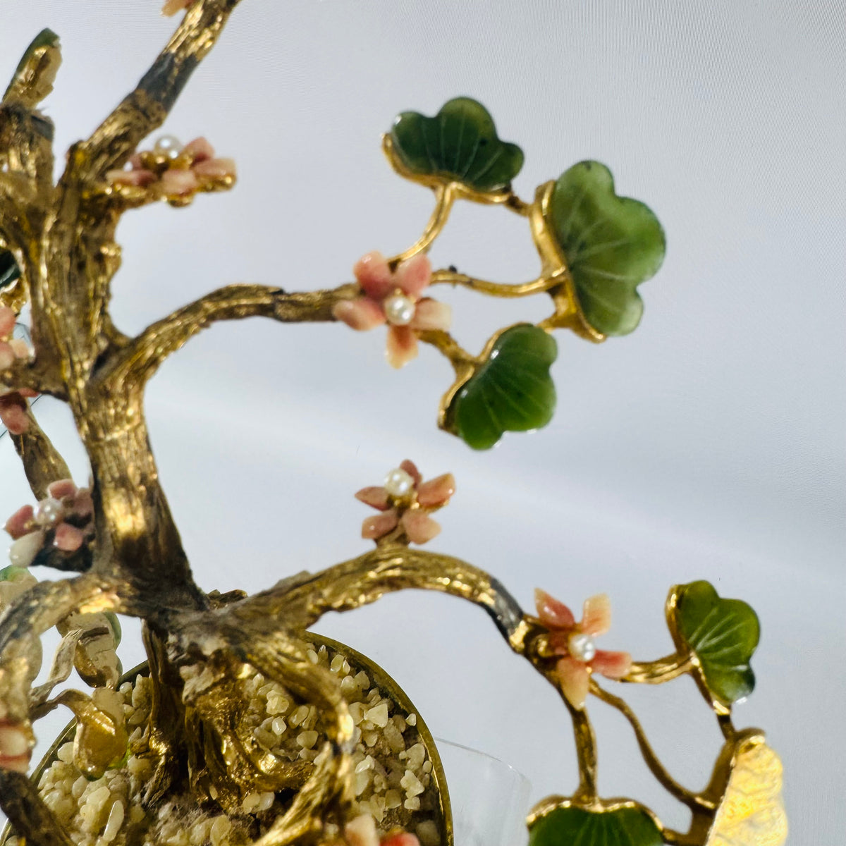 Vintage Swoboda Gemstone Bonsai Tree Mid Century Hollywood Regency Decor
