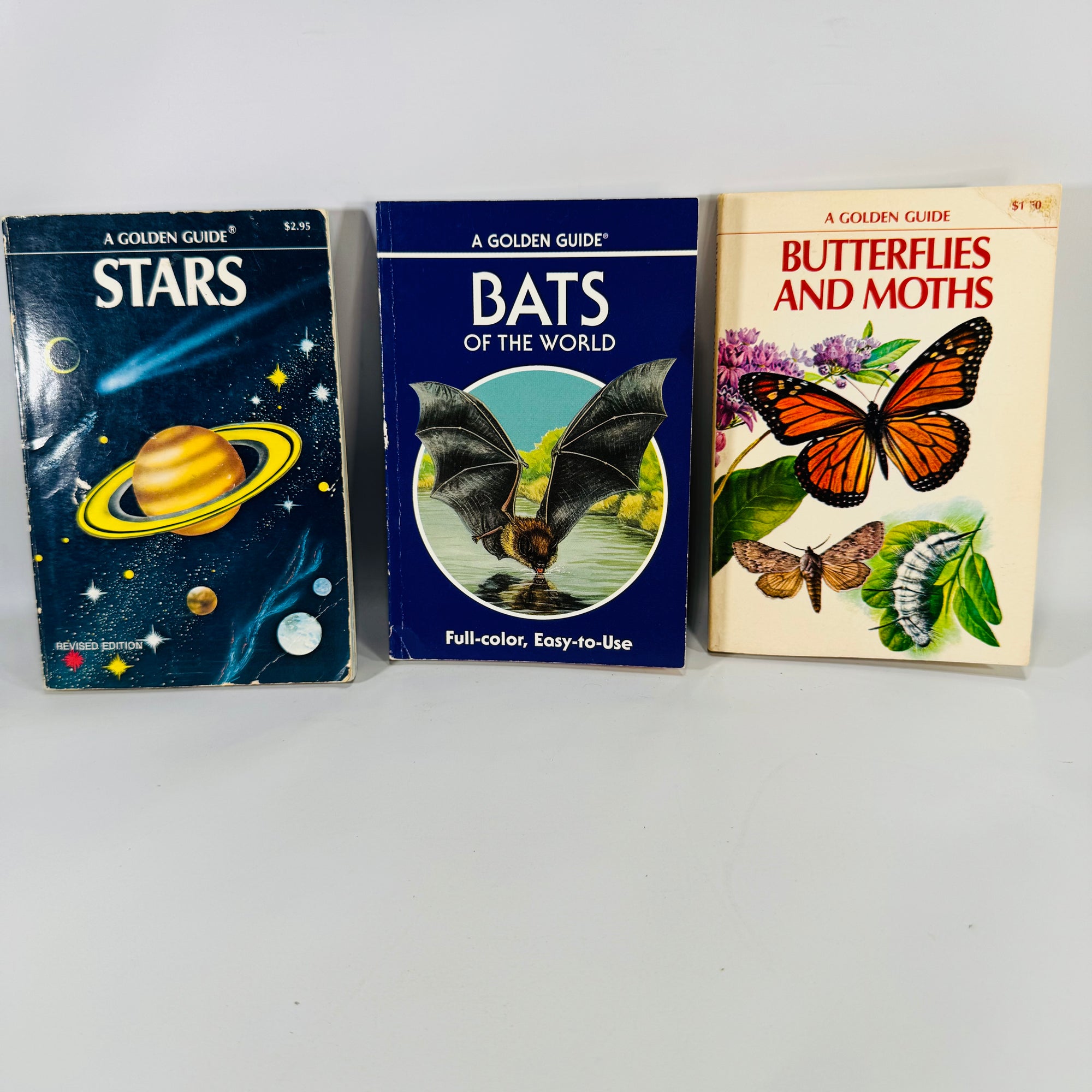 Golden Guide Trio — Stars, Bats of the World, Butterflies & Moths (c. 1964–1994) | Vintage Science & Nature Field Guides