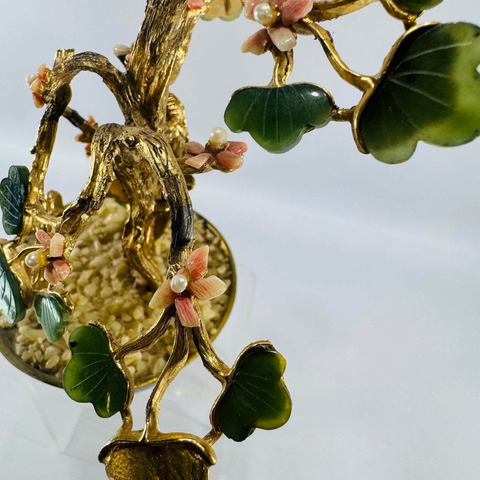 Vintage Swoboda Gemstone Bonsai Tree Mid Century Hollywood Regency Decor