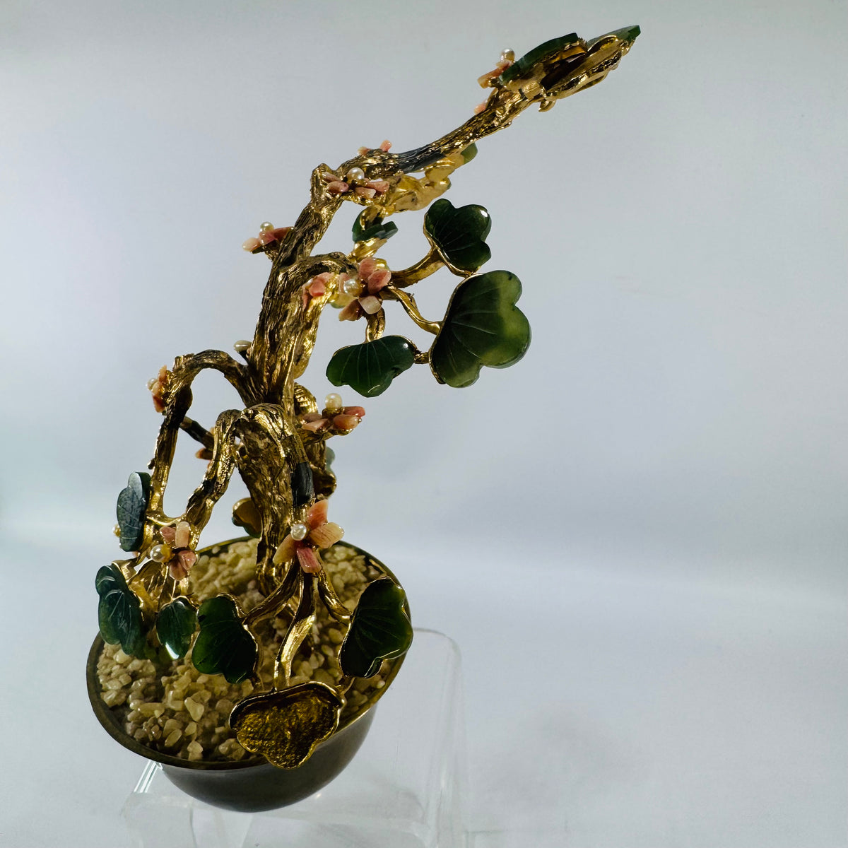 Vintage Swoboda Gemstone Bonsai Tree Mid Century Hollywood Regency Decor