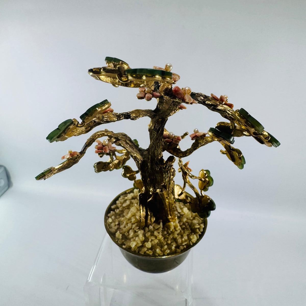 Vintage Swoboda Gemstone Bonsai Tree Mid Century Hollywood Regency Decor