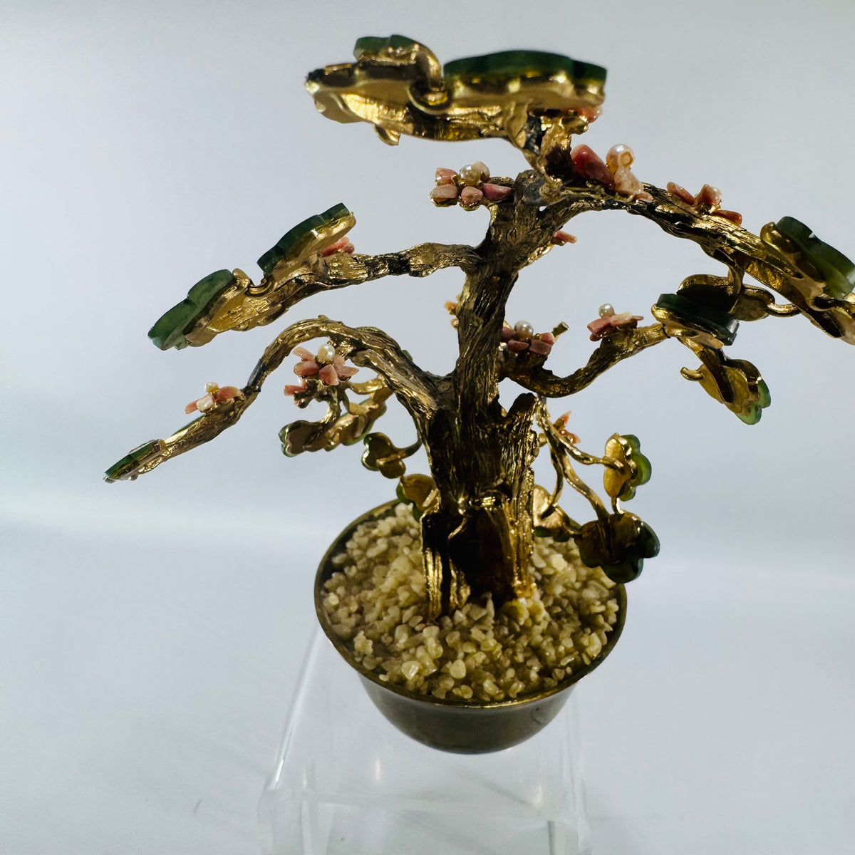 Vintage Swoboda Gemstone Bonsai Tree Mid Century Hollywood Regency Decor
