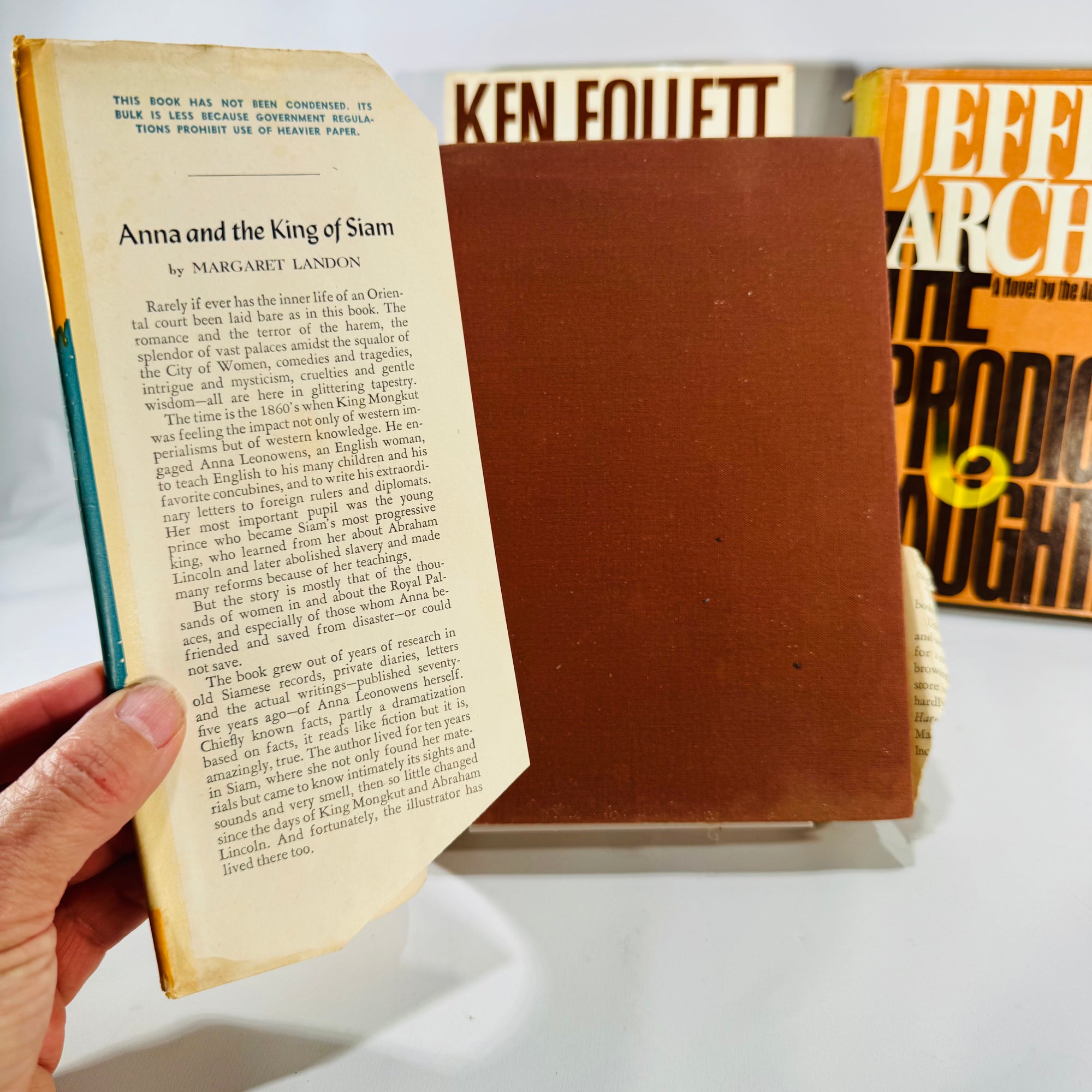 Vintage Fiction Bundle — Anna and the King of Siam (1944), The Man from St. Petersburg (1982), The Prodigal Daughter (1982) | Historical & Political Novels