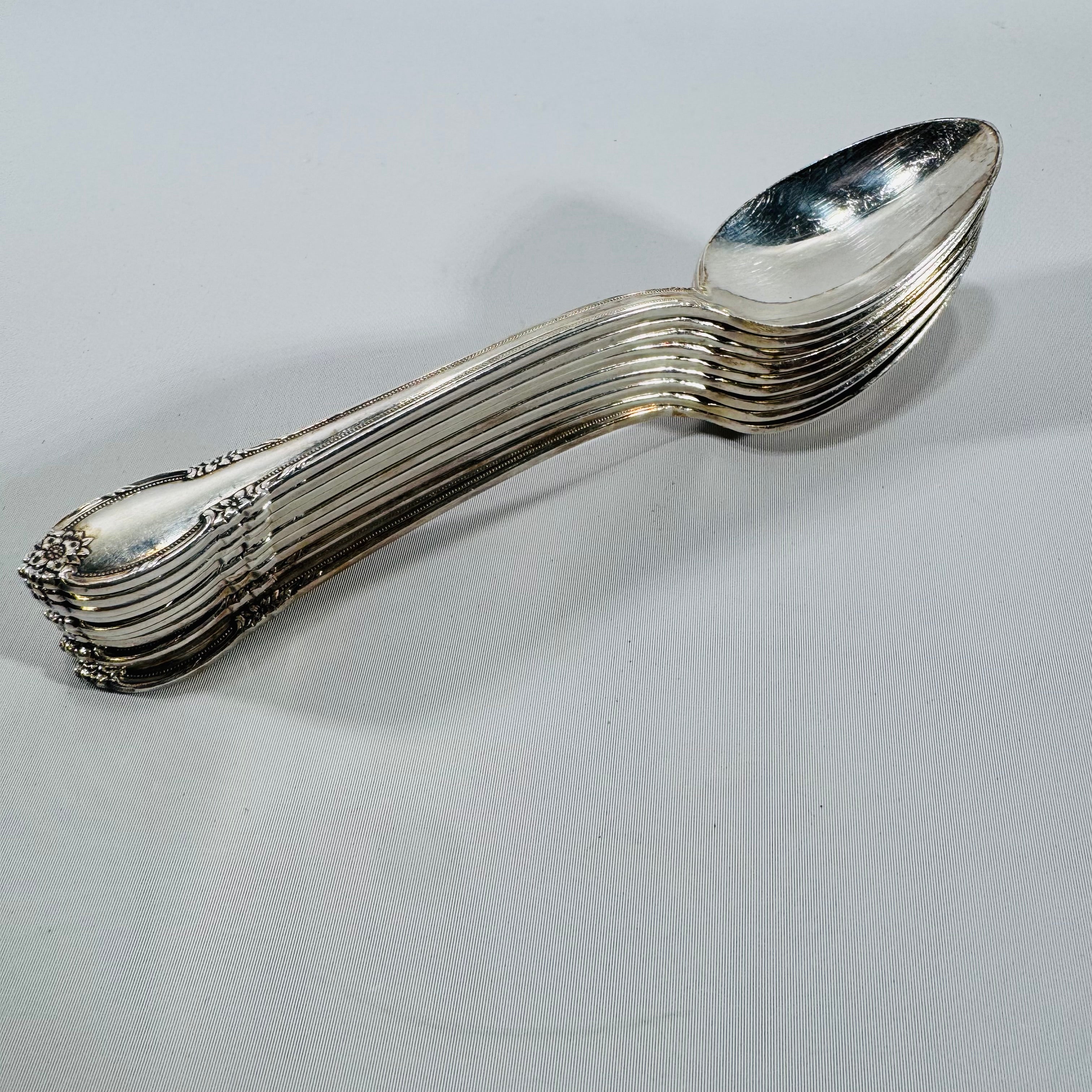 【Rogers Bros】REMEMBRANCE コーヒースプーン 8本 1847 Rogers Bros Remembrance Silverplate Spoons - Reading Vintage