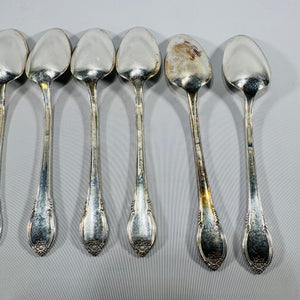 1847 Rogers Bros Remembrance Silverplate Spoons Set of 9 Vintage 1948 Floral Flatware