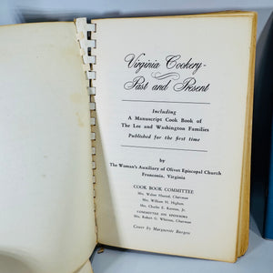 Vintage Community & Regional Cookbooks — Virginia Cookery (1957) + Negaunee Historical Society Cookbook (1994) + Marge Griffin’s Family Cookbook | Annotated Set, 3 Books
