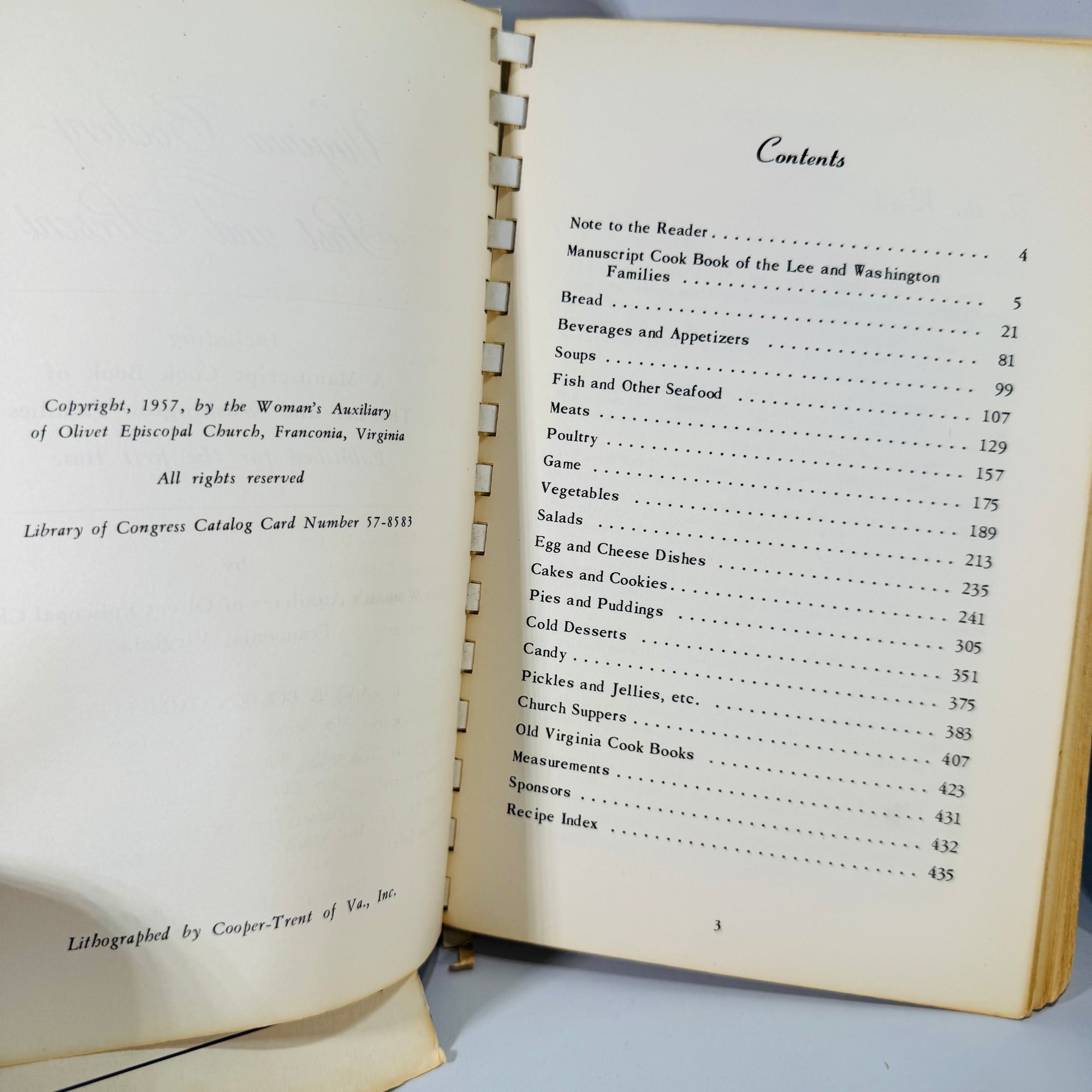 Vintage Community & Regional Cookbooks — Virginia Cookery (1957) + Negaunee Historical Society Cookbook (1994) + Marge Griffin’s Family Cookbook | Annotated Set, 3 Books