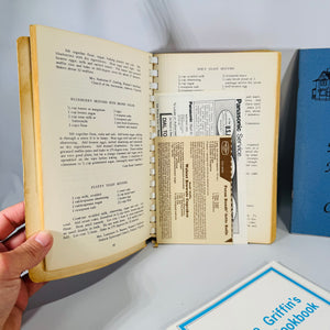 Vintage Community & Regional Cookbooks — Virginia Cookery (1957) + Negaunee Historical Society Cookbook (1994) + Marge Griffin’s Family Cookbook | Annotated Set, 3 Books