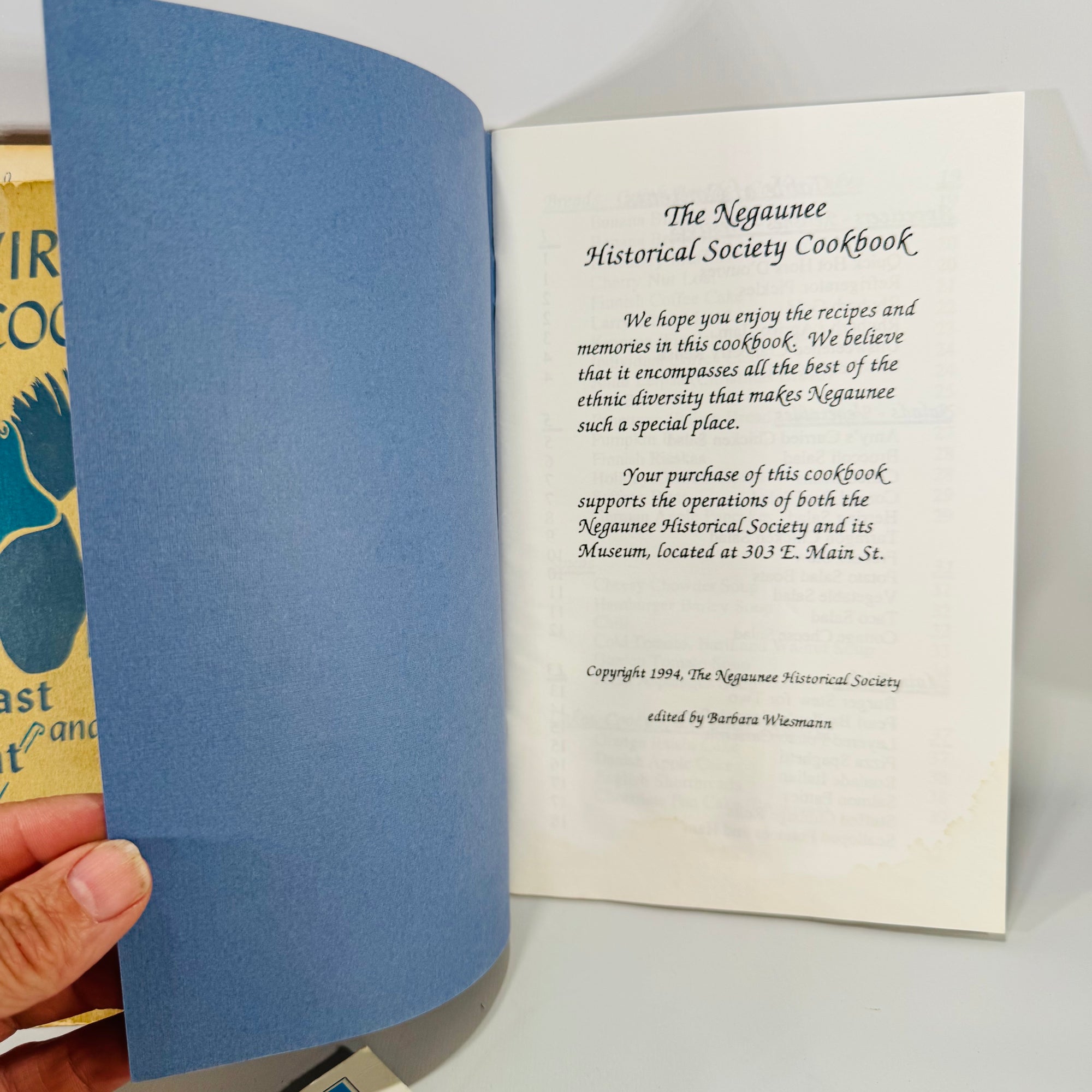 Vintage Community & Regional Cookbooks — Virginia Cookery (1957) + Negaunee Historical Society Cookbook (1994) + Marge Griffin’s Family Cookbook | Annotated Set, 3 Books