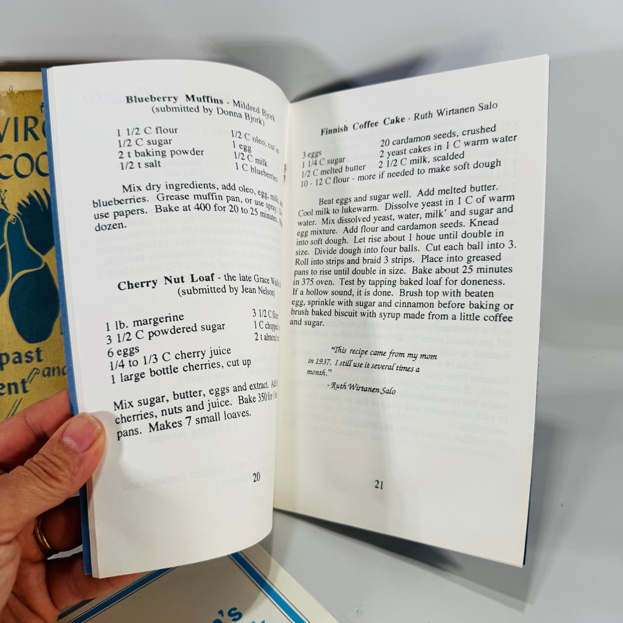 Vintage Community & Regional Cookbooks — Virginia Cookery (1957) + Negaunee Historical Society Cookbook (1994) + Marge Griffin’s Family Cookbook | Annotated Set, 3 Books
