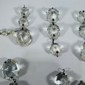 Vintage Crystal Destash Chandelier Parts for Crafts Set of 6 As-Is Altered Art Supplies