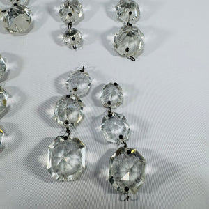 Vintage Crystal Destash Chandelier Parts for Crafts Set of 6 As-Is Altered Art Supplies