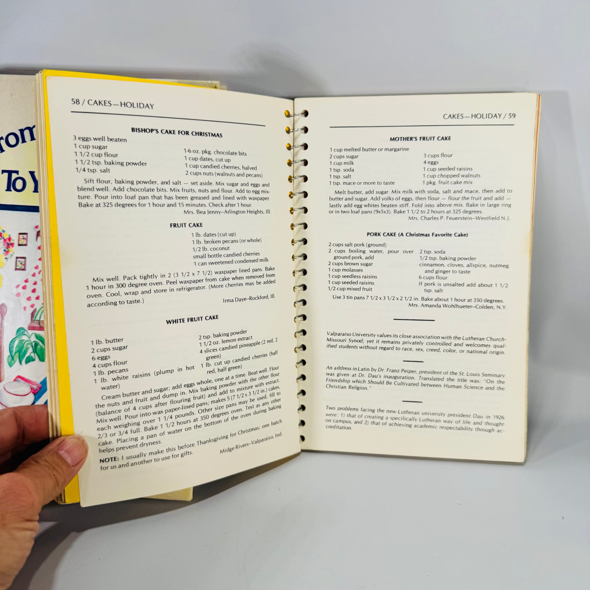 Southwest Airlines & Valparaiso University Guild Community Cookbooks (1972 & 1986) – Vintage Community Recipes Bundle