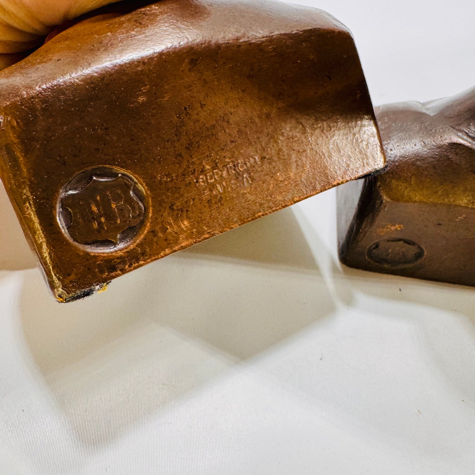 1930 Weidlich Brothers “Youth” Bookends – Bronze Patina Sculptural Pair