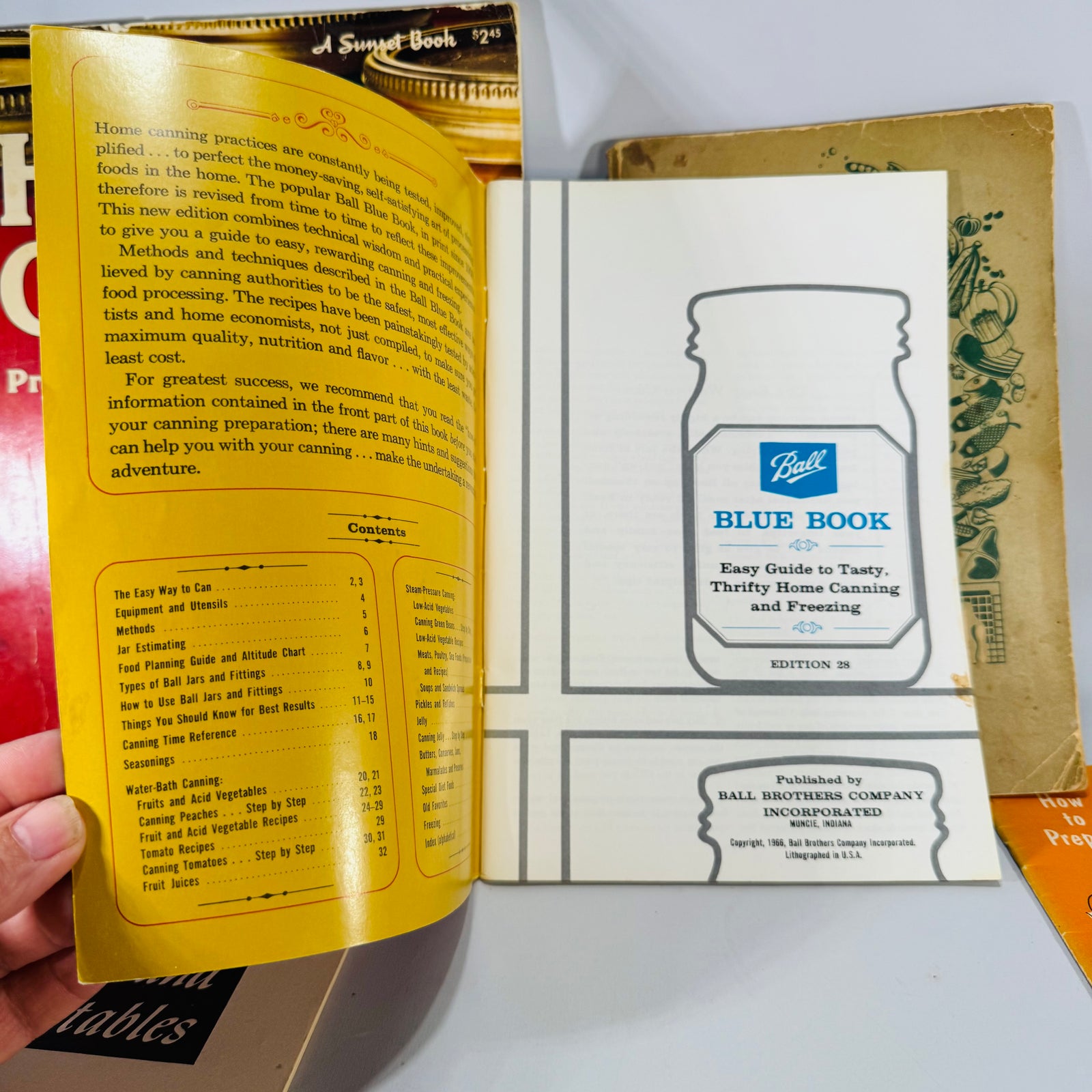 Mid-Century Home Canning & Preservation Bundle (5) — Sunset Home Canning (1975), Ball Blue Book (1969), USDA Guides | Cookbooks & Culinary History