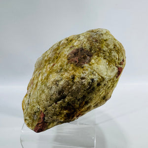 Vintage Puddingstone Rock Specimen Jasper Quartz Conglomerate Display Stone