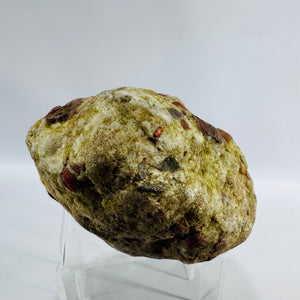 Vintage Puddingstone Rock Specimen Jasper Quartz Conglomerate Display Stone