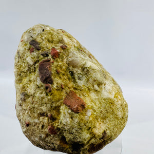 Vintage Puddingstone Rock Specimen Jasper Quartz Conglomerate Display Stone