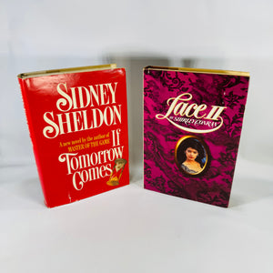1980s Romance & Women’s Fiction Book Bundle (2) — Sidney Sheldon If Tomorrow Comes + Shirley Conran Lace II (1985) | Curated Set