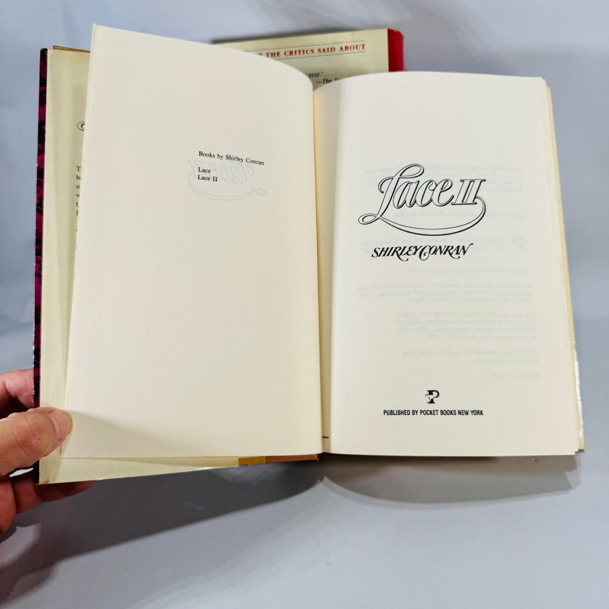 1980s Romance & Women’s Fiction Book Bundle (2) — Sidney Sheldon If Tomorrow Comes + Shirley Conran Lace II (1985) | Curated Set