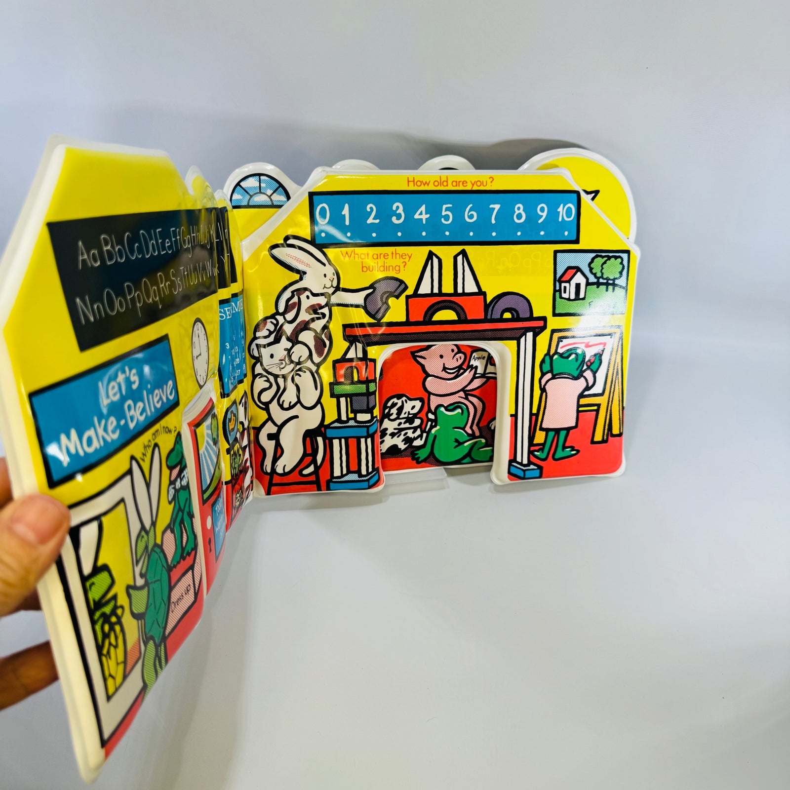 Peg Pals School — Vintage Soft Vinyl Baby Book Johnson & Johnson | 1983–1984