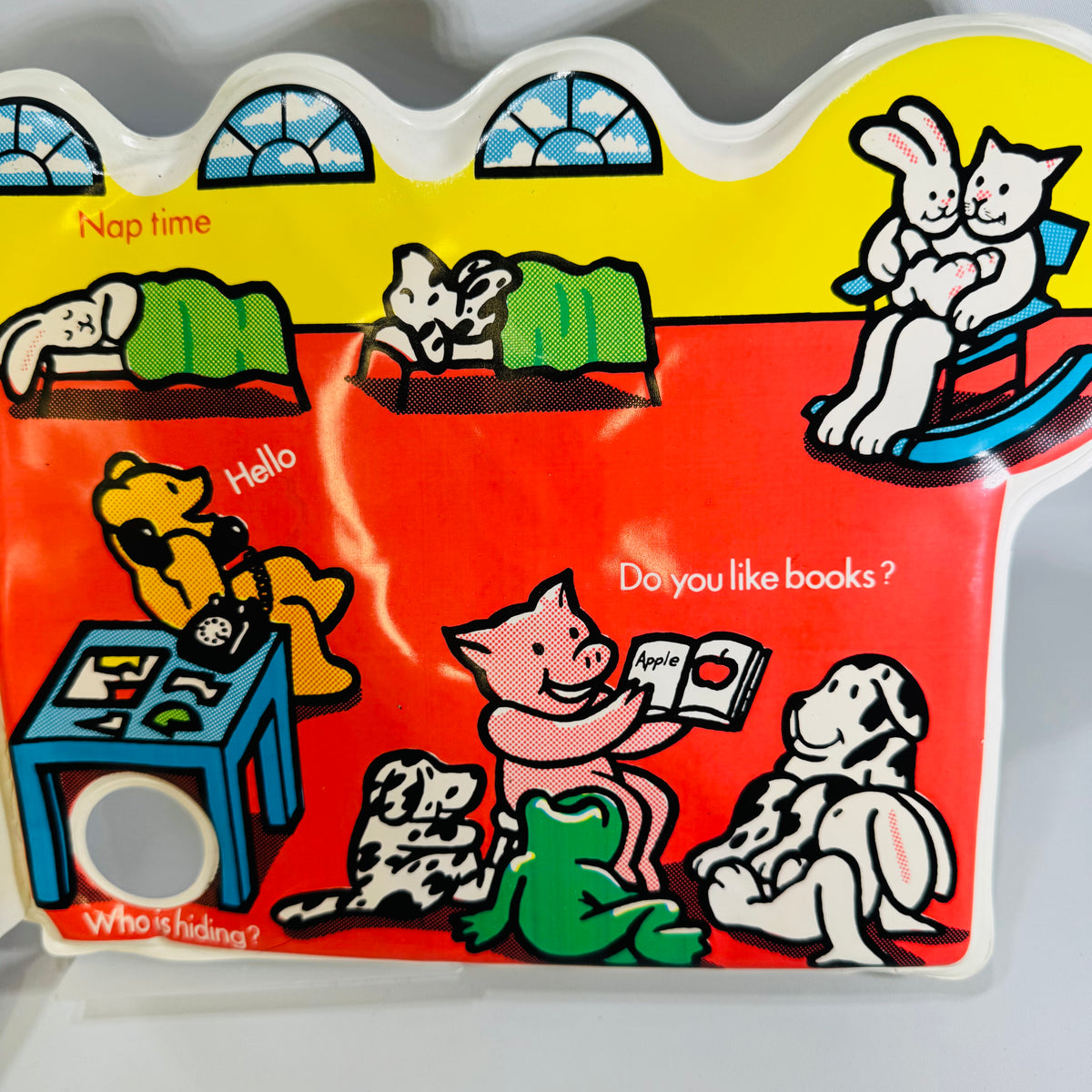 Peg Pals School — Vintage Soft Vinyl Baby Book Johnson & Johnson | 1983–1984
