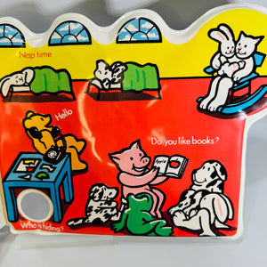 Peg Pals School — Vintage Soft Vinyl Baby Book Johnson & Johnson | 1983–1984