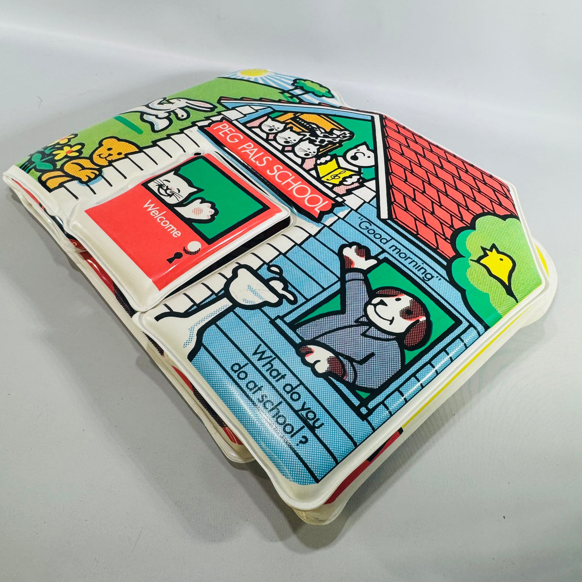 Peg Pals School — Vintage Soft Vinyl Baby Book Johnson & Johnson | 1983–1984