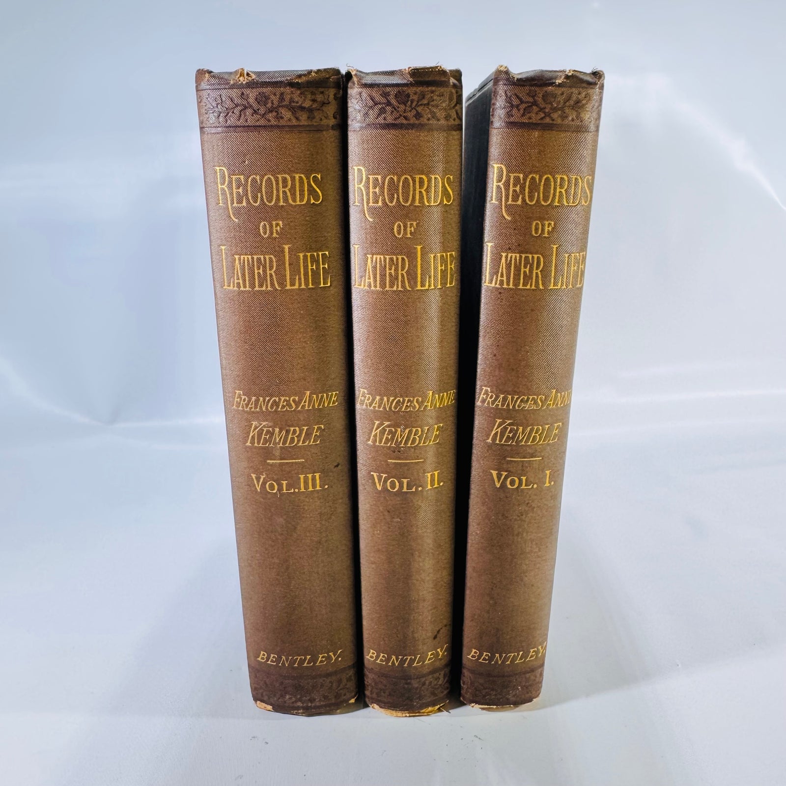 Records of Later Life by Frances Anne Kemble (1882) – A Three-Volume Firsthand Account of Victorian Life