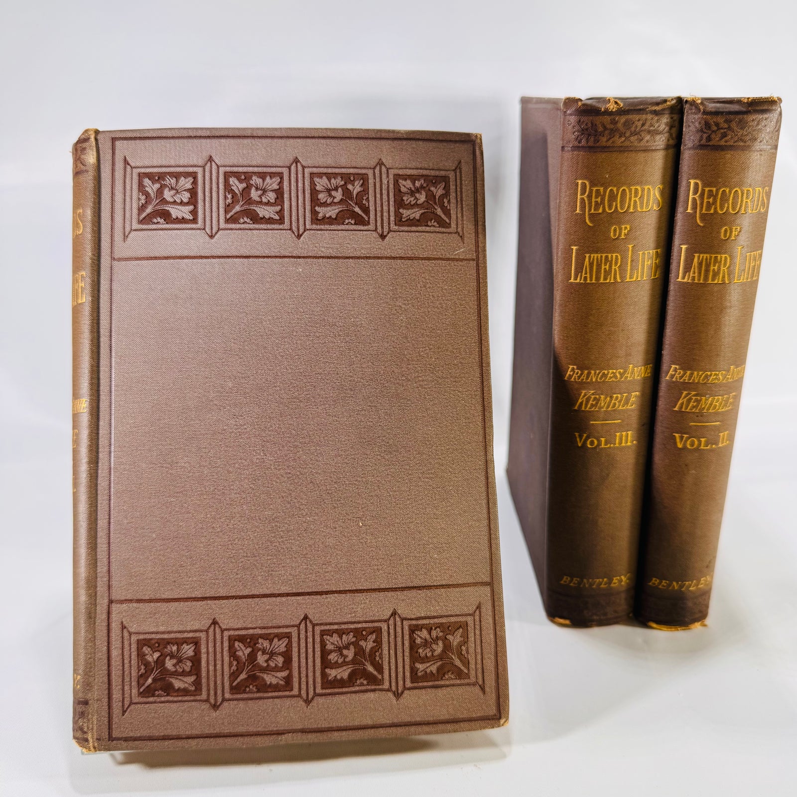 Records of Later Life by Frances Anne Kemble (1882) – A Three-Volume Firsthand Account of Victorian Life