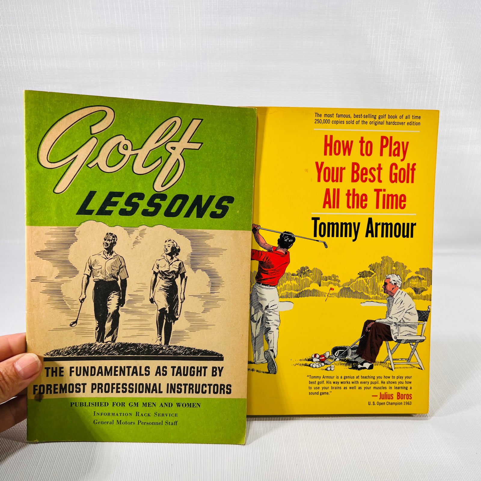 How to Play Your Best Golf All the Time by Tommy Armour 1964 Simon & Schuster and Golf Lessons Published for GM Men and Women 1954 by the National Golf Foundation