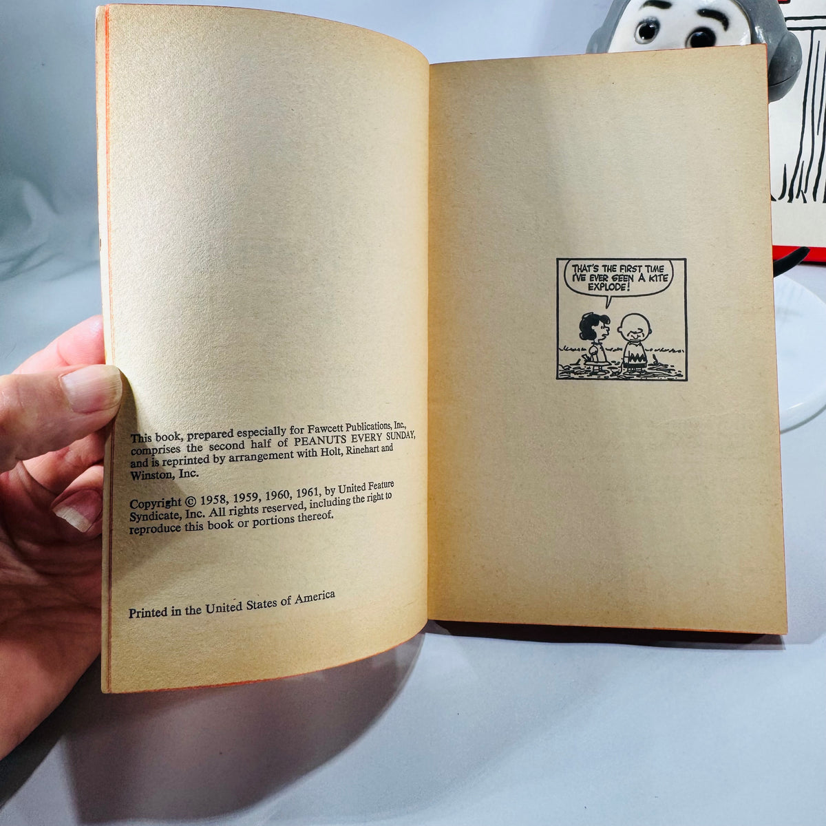 Snoopy & Charlie Brown Vintage Fan Bundle (1960s–70s) – 1969 Thermos, 1969 Hong Kong Snoopy Toy, 1961 Paperback & Hallmark Stationery Giftable Set