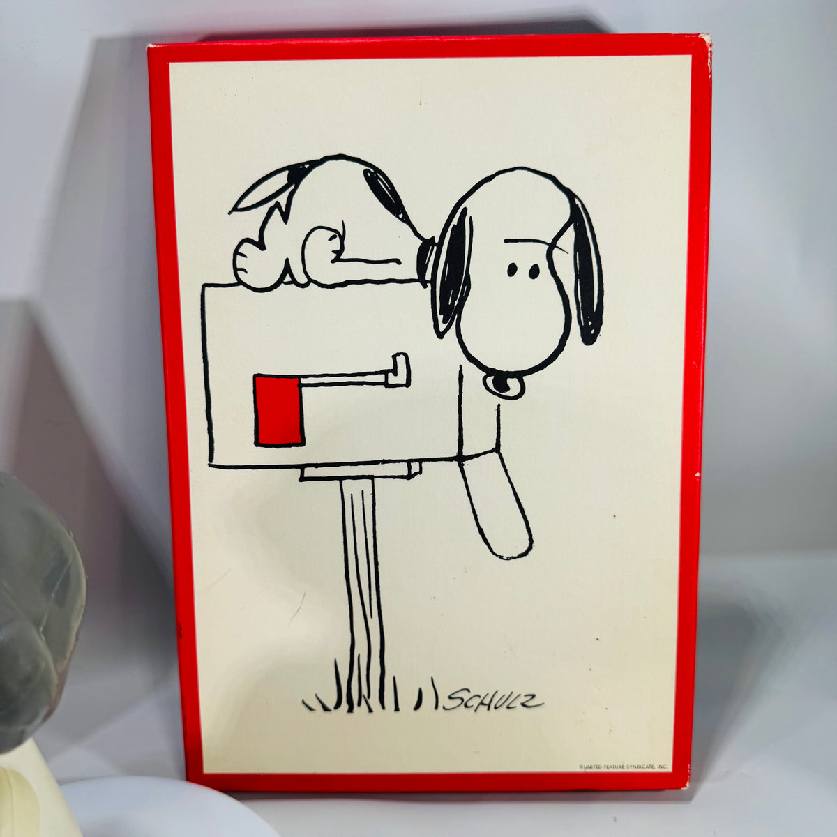 Snoopy & Charlie Brown Vintage Fan Bundle (1960s–70s) – 1969 Thermos, 1969 Hong Kong Snoopy Toy, 1961 Paperback & Hallmark Stationery Giftable Set