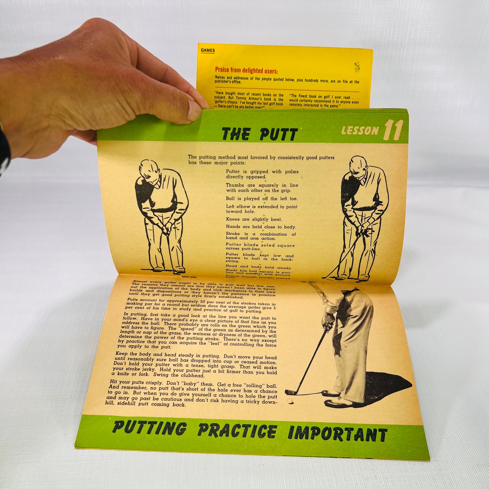How to Play Your Best Golf All the Time by Tommy Armour 1964 Simon & Schuster and Golf Lessons Published for GM Men and Women 1954 by the National Golf Foundation